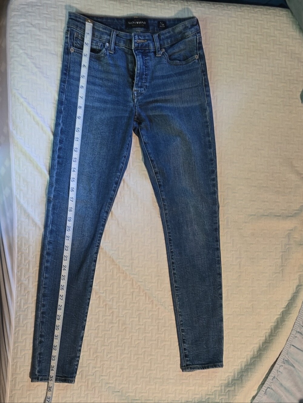 Lucky Brand Mid-Blue High-Rise Skinny Jeans